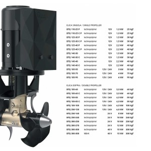 Quick BTQ 110-25C Single Propeller DC Bow Thruster 12V 1.3Kw 25kgf