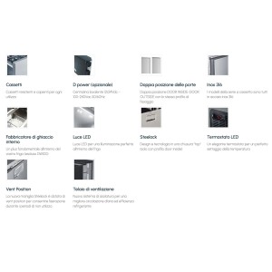 Vitrifrigo DW210 OCX2 DTX IM Frigo-freezer a cassetto con ICE MAKER 182lt 230V Inox VT16006316-35%