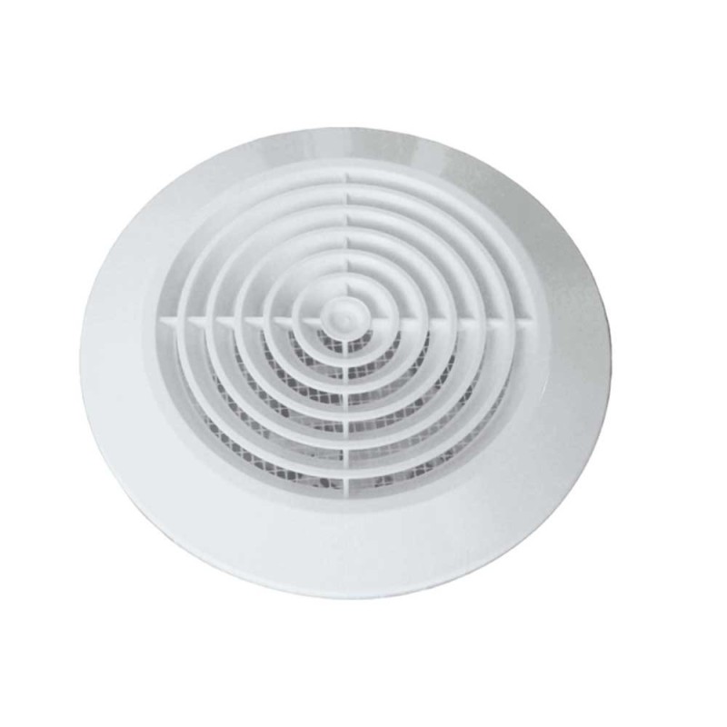 Velair 25468V Griglia di aspirazione tonda chiudibile 100mm bianca UF25468V-10%