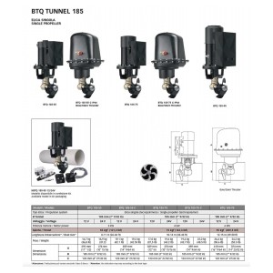 Quick BTQ 185-75 24V Single Propeller DC Thruster 4kW 75kgf