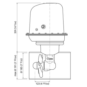 Quick BTQ 185-75 24V Elica di Manovra DC Singola Prua/Poppa 4kW 75kgf-25%