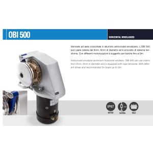 Italwinch Obi 700W 12V Anchor Windlass without Drum for 6mm Chain