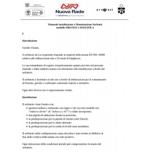 Sogliola 45 Fuel tank with cap CE approved Capacity 38lt N80235003872