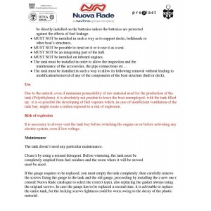 Sogliola 45 Fuel tank with cap CE approved Capacity 38lt N80235003872