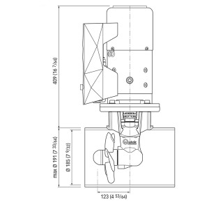 Quick BTQ 185-95 12V Single Propeller DC Thruster 6kW 95kgf