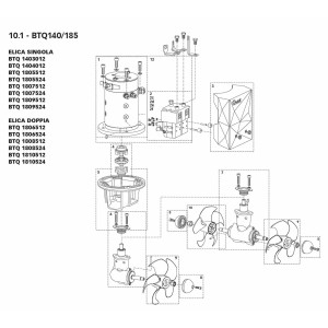 Quick BTQ 185-105 DP 12V Elica Manovra DC Doppia 6300W 105kgf