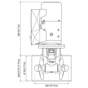 Quick BTQ 185-105 DP 12V Elica Manovra DC Doppia 6300W 105kgf