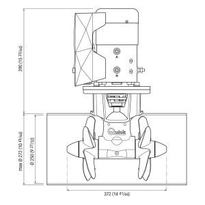 Quick BTQ 250-120 12V 6500W 120kgf Double Propeller DC Thruster