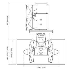 Quick BTQ 250-140 24V Elica di Manovra DC Doppia 8kW 140kgf
