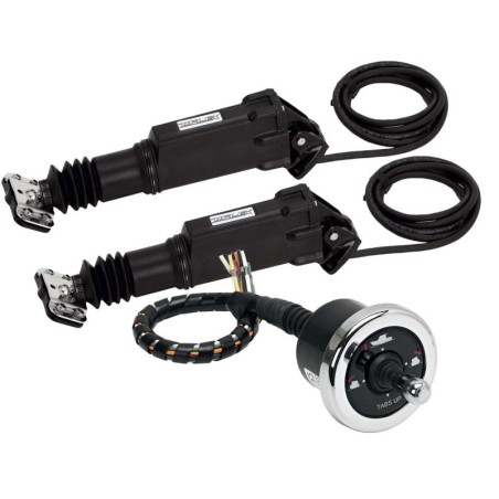 Uflex MTC 12-CH-LP Electromechanical Trim Tabs Set AC 12VDC Actuators + 1 Low Prfile Joystick UF43044P