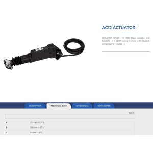 Uflex MTC 12-CH-LP Electromechanical Trim Tabs Set AC 12VDC Actuators + 1 Low Prfile Joystick UF43044P