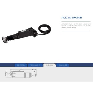 Uflex MTC 12-CH-LP Electromechanical Trim Tabs Set AC 12VDC Actuators + 1 Low Prfile Joystick UF43044P