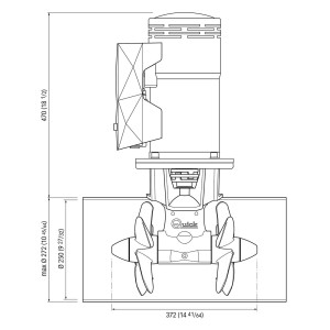 Quick BTQ 250-240 24V Elica di Manovra DC Doppia 10kW 240kgf