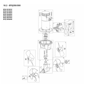 Quick BTQ 300-250 24V 10kW 250kgf Double Propeller DC Thruster