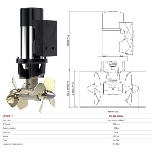 Quick BTQ 300-300 24V Elica di Manovra DC Doppia 15kW 300kgf