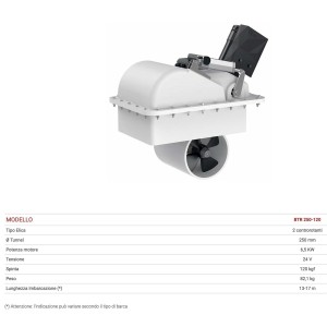 Quick BTR 250-120 24V 6500W 120Kgf Retractable Twin counter rotating props