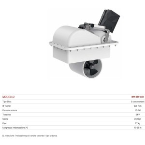 Quick BTR 300-270 24V 12kW 270kgf Retractable Twin counter rotating props
