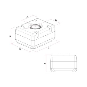 Fresh water tank 45L 50x40xh26cm for Sailing Boats Yachts LZ190004