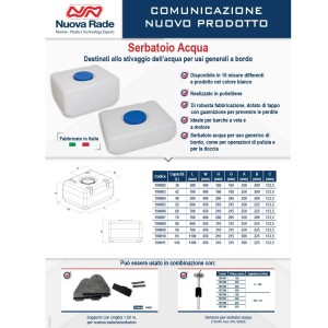 Serbatoio acqua dolce 35L 70x40xh16cm per barche a vela o yacht LZ45361-20%