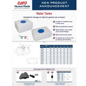 Fresh water tank 48L 60x45xh21cm for Sailing Boats Yachts LZ190005