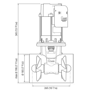 Quick BT DC-AC 185-105 24V Doppia Elica Manovra 6300W 105kgf