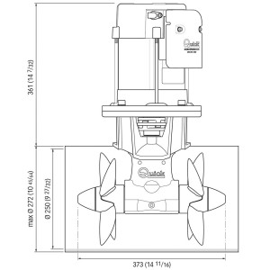 Quick BT DC-AC 250-140 24V Double Propeller 8kW 140kgf