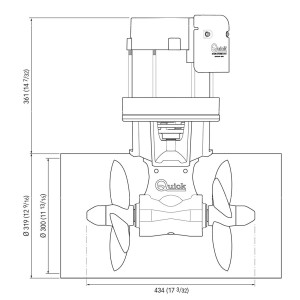 Quick BT DC-AC 300-300 48V Double Propeller 15kW 300kgf
