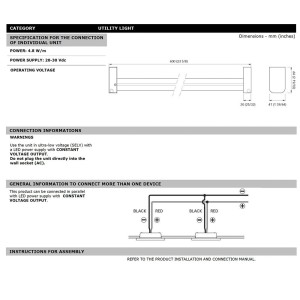 Quick DRESS-UP TOP Barlight LED 24V 4.8W/m 3000K 1000mm Single