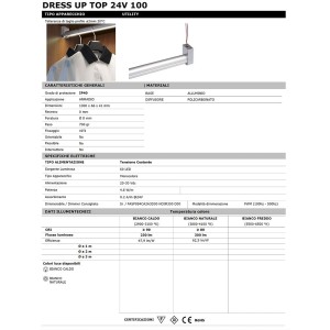 Quick DRESS-UP TOP Barra Led 24V 4.8W/m 3000K 1000mm Singola-25%