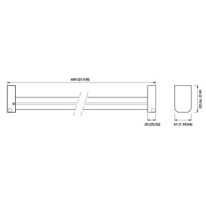 Quick DRESS-UP TOP Barlight LED 24V 4.8W/m 3000K 1000mm Single