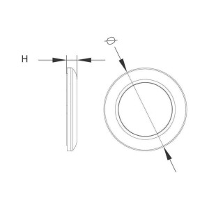 Plafoniera in ottone 12V 5500K 270lm 168x46mm