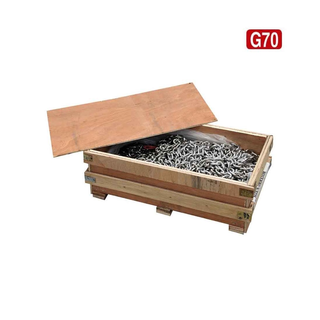 Catena calibrata zincata DIN766 Grado 70 OSC-G7 8mm 100m