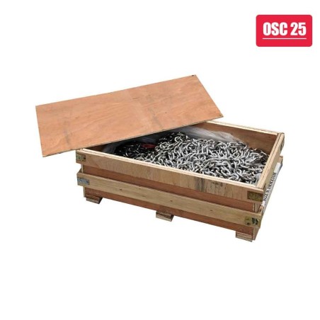 DIN766 OSC 6mm 25m calibrated galvanized steel chain windlass