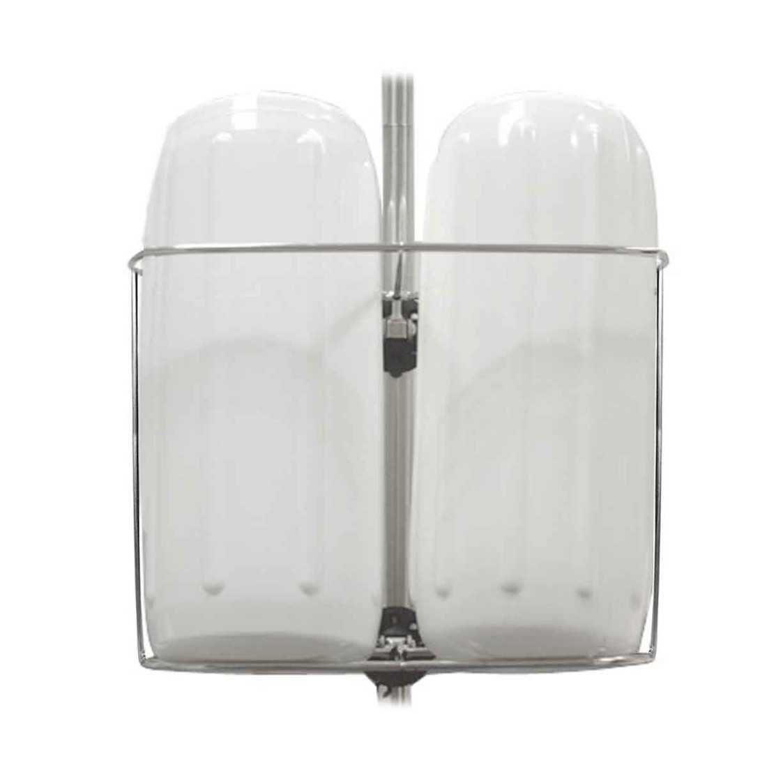 Portaparabordi Inox 31x16cm per 2 parabordi 15cm