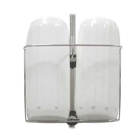 Portaparabordi Inox 31x16cm per 2 parabordi 15cm