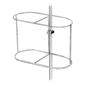 Portaparabordi Inox 31x16cm per 2 parabordi 15cm