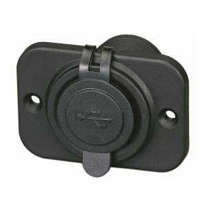 Double USB Socket panel with cover Black colour N50523027250