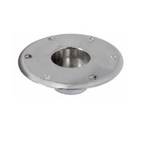 Base alluminio da incasso 157mm per gamba tavolo 60mm