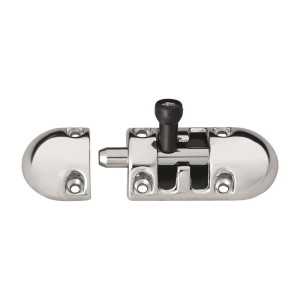 Chiusura a catenaccio 85x30mm in ottone cromato