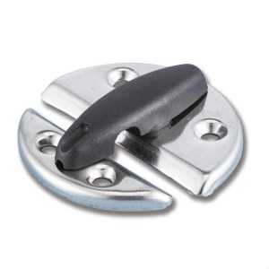 Chromium-plated brass door block with plastic stop N60341500583