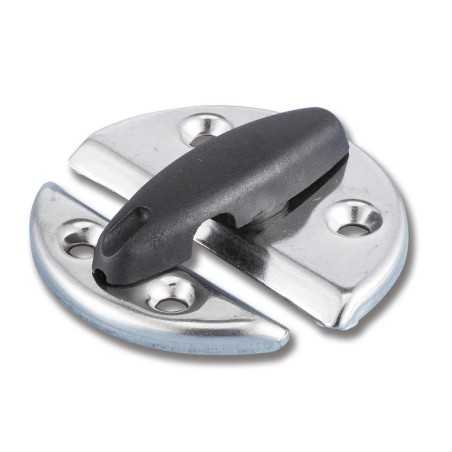 Fermaporta in acciaio inox con arresto in nylon nero Ø60mm N60341500583