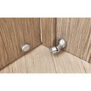 Fermaporta magnetico in ottone cromato 39x40mm