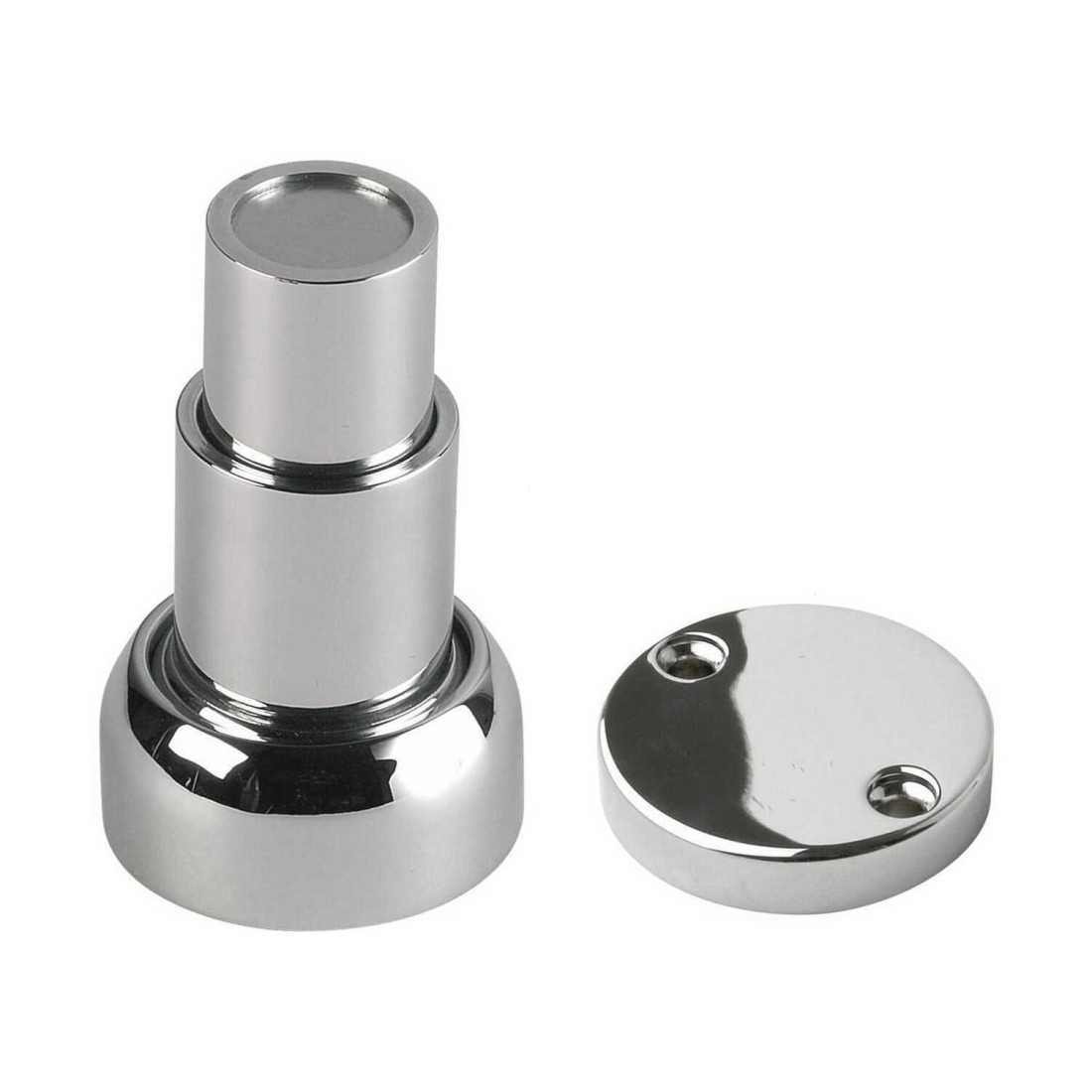 Magnetic Chromed brass door holder 39x70mm