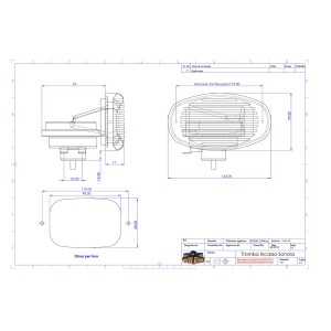Tromba 12V 8A 130dB da incasso a scomparsa Bianca