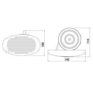 White 12V 8A 130dB Electric Flush-Mounted horn