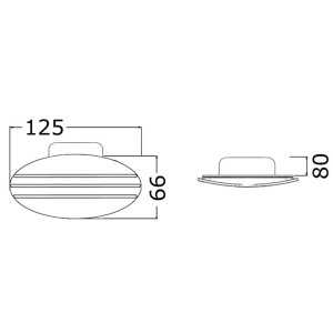 Tromba 12V 100dB da incasso a scomparsa 85x50x80mm bianco