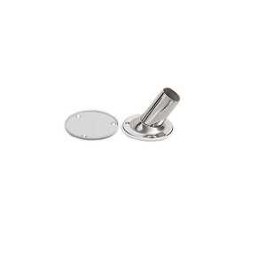 White polyethylene underplate for moulded pulpit sockets, pressed light steel version. D.57.4 mm