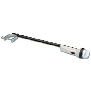 Fanale bianco 360° su asta nera 66cm con morsetto