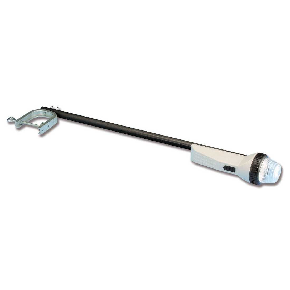 White 360° light on 66cm black pole with clamp