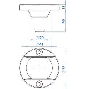 SS Steel flush mount light 12V 8W White light